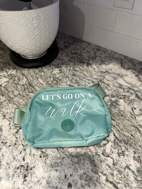 Mint Green 'Let's Go On A Walk' Waist Pouch
